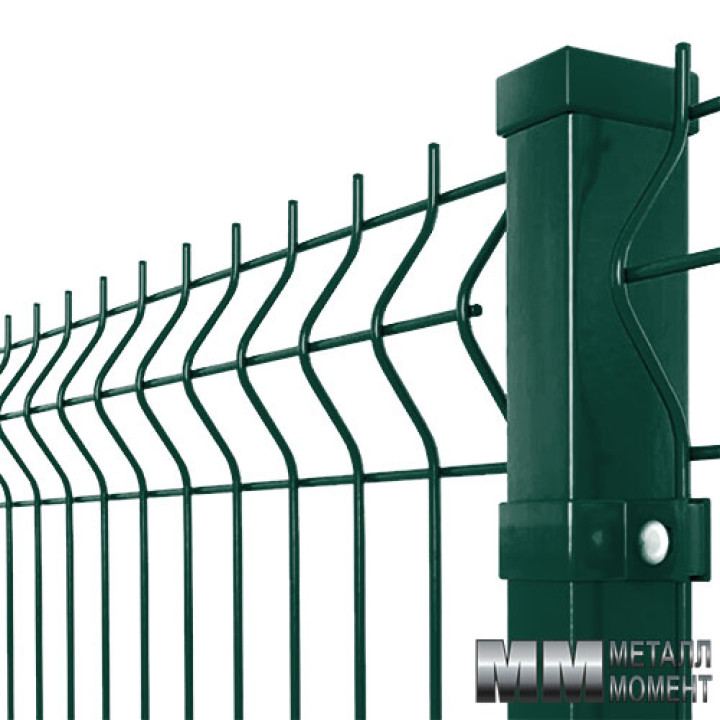 Сетка сварная 3D ППК RAL 6005, 1,53x2,5 м, ячейка 50x200x3 мм, 3Р.