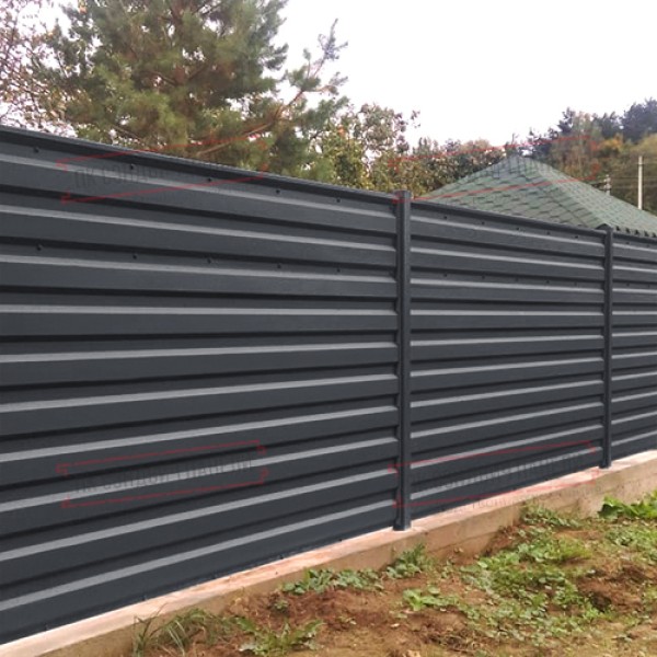 Профилланган варақ МП35-1035 Norman RAL-7024-0.5
