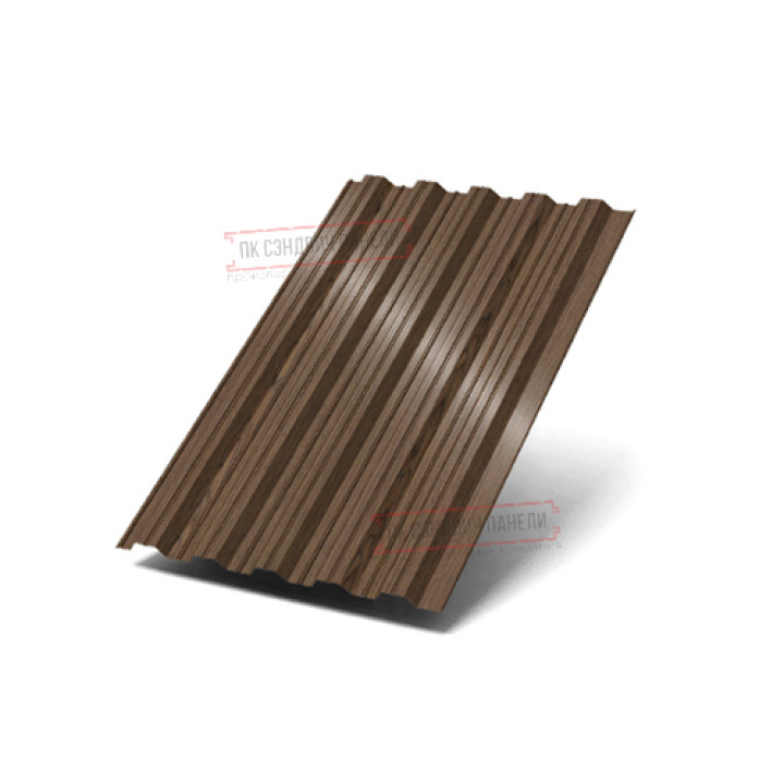 Профилированный лист НС35-1000 ECOSTEEL-Мореный Дуб-0.5
