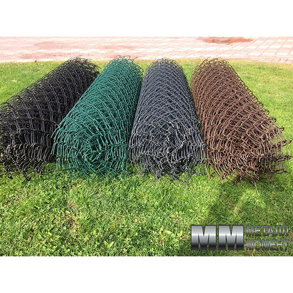 Сетка рабица цинк с ППК RAL, 1,5x15 м., ячейка 55x55 мм., с диаметром проволоки x2,5 мм. Сетка рабица цинк с ППК RAL, 1,5x15 м., ячейка 55x55 мм., с диаметром проволоки x2,5 мм.