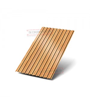 Профилированный лист С8х1150 ECOSTEEL-Лиственница-0.45.