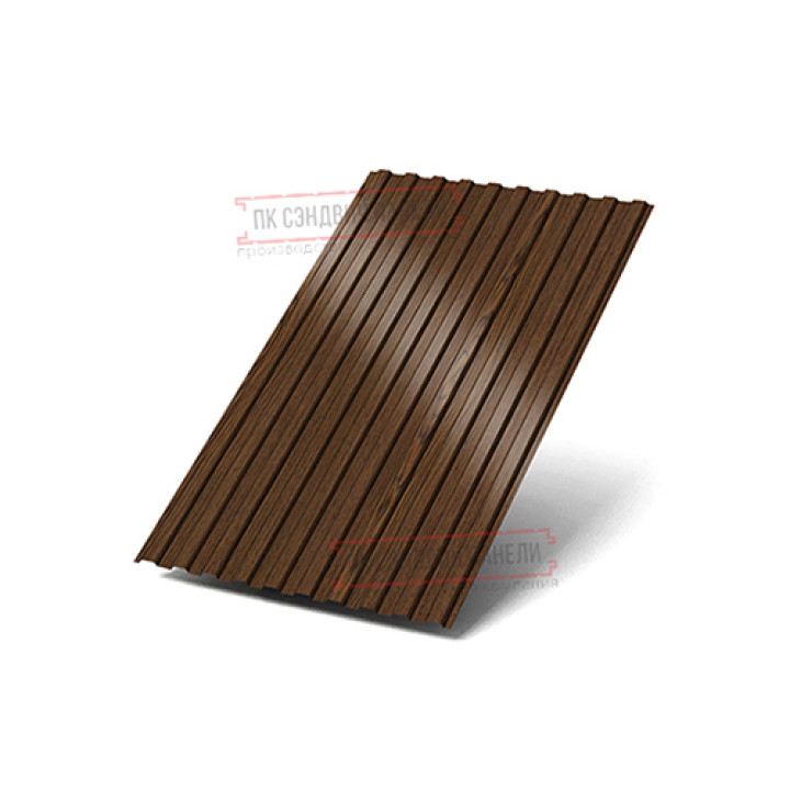 Профилированный лист С8х1150 ECOSTEEL_МАД-МореныйДуб-0.5
