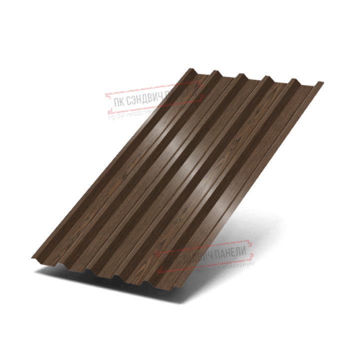 Профилированный лист С44-1000 ECOSTEEL_MA-МореныйДуб-0.5