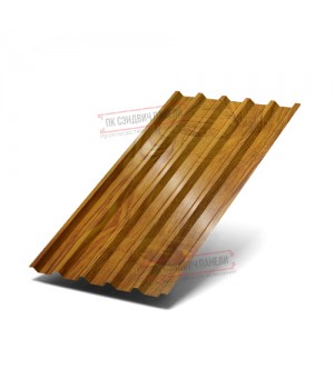Профилированный лист С44-1000 ECOSTEEL_T-ЗолотойДуб-0.5