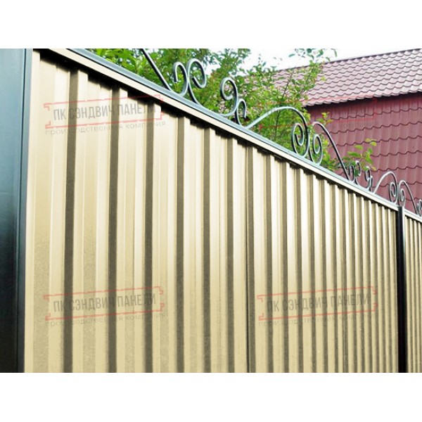Профилланган варақ С-15-1190-0.45 Полиэстер/икки томонлама RAL 1014