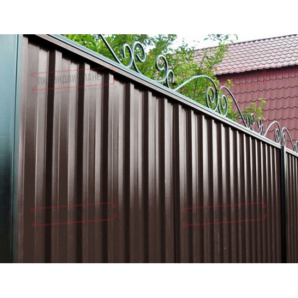 Профилланган варақ С-15-1190-0.5 (Rooftop Glance) RAL 8017
