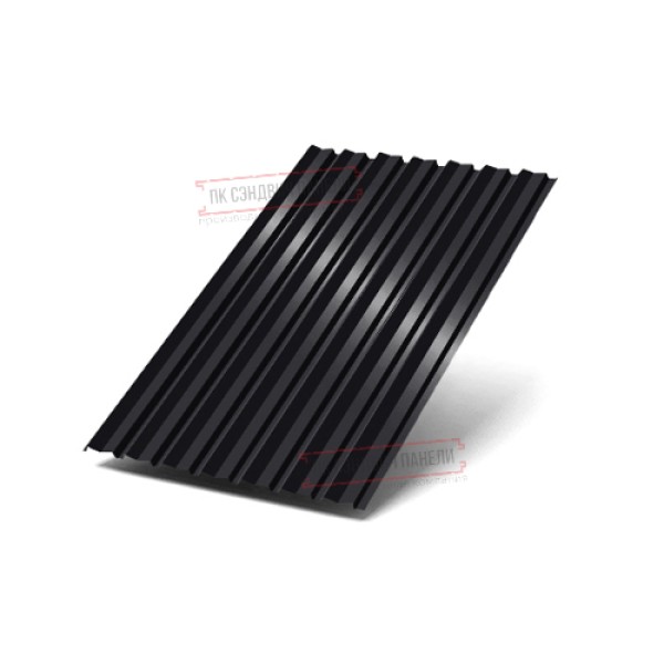 Profillangan varaq S-15-1190-0.7 Poliester RAL 9005