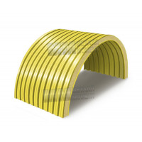 Penopoliizotsianuratdan arkali sendvich panellar, 0.5/0.5, eni 1000 mm, qalinligi 100 mm, RAL1018