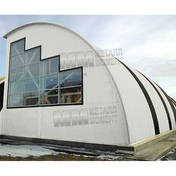 Penopoliuretandan arkali sendvich panellar, 0.5/0.5, eni 1000 mm, qalinligi 40 mm, RAL9002