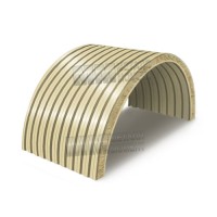 Арочные сэндвич-панели с минеральной ватой, 0.5/0.5, ширина 1000 мм, толщина 120 мм, RAL1014 Арочные сэндвич-панели с минеральной ватой, 0.5/0.5, ширина 1000 мм, толщина 120 мм, RAL1014