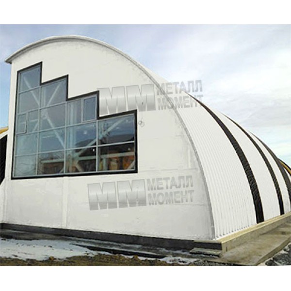 Penopoliuretandan arkali sendvich panellar, 0.5/0.5, eni 1000 mm, qalinligi 40 mm, RAL9003