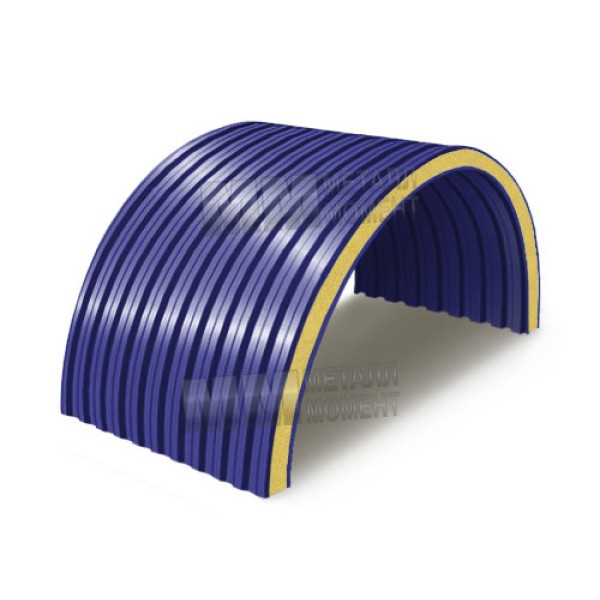Penopoliuretandan arkali sendvich panellar, 0.5/0.5, eni 1000 mm, qalinligi 40 mm, RAL5002