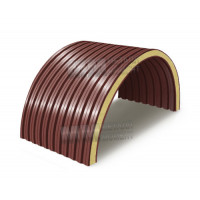 Пенополиизоциануратдан аркали сэндвич панеллар, 0.5/0.5, эни 1000 мм, қалинлиги 100 мм, RAL3009