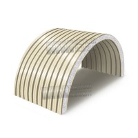 Арочные сэндвич-панели с пенополистиролом, 0.5/0.5, ширина 1200 мм, толщина 50 мм, RAL1015 Арочные сэндвич-панели с пенополистиролом, 0.5/0.5, ширина 1200 мм, толщина 50 мм, RAL1015