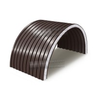 Арочные сэндвич-панели с пенополистиролом, 0.5/0.5, ширина 1000 мм, толщина 100 мм, RAL8017 Арочные сэндвич-панели с пенополистиролом, 0.5/0.5, ширина 1000 мм, толщина 100 мм, RAL8017