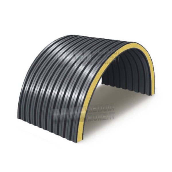 Penopoliuretandan arkali sendvich panellar, 0.5/0.5, eni 1000 mm, qalinligi 40 mm, RAL7024