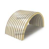 Арочные сэндвич-панели с пенополиизоциануратом, 0.5/0.5, ширина 1000 мм, толщина 120 мм, RAL1015 Арочные сэндвич-панели с пенополиизоциануратом, 0.5/0.5, ширина 1000 мм, толщина 120 мм, RAL1015