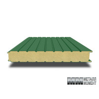 Сэндвич-панель для холодильных камер с пенополиизоциануратом, ширина 1000 мм, толщина 10 мм, 0.5/0.5, RAL6002