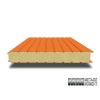 Совутгич камералар учун пенополиизоциануратли сендвич панеллар, эни 1000 мм, қалинлиги 100 мм, 0.5/0.5, RAL2004