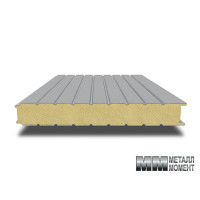 Sovutgich kameralar uchun penopoliizotsianuratli sendvich panellar, eni 1000 mm, qalinligi 10 mm, 0.5/0.5, RAL7004