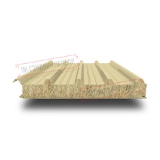 Кровельные сэндвич панели с минватой 100 RAL 1014 темно-бежевый.