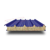 Tom uchun mineral paxta sendvich panellar 250 RAL 5002