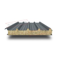 Tom uchun mineral paxta sendvich panellar 100 RAL 7011