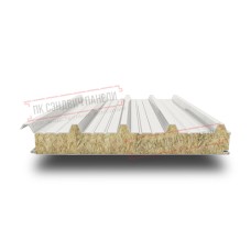 Кровельные сэндвич панели с минватой 100 RAL 9010 белый.