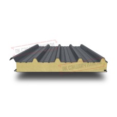 Кровельные сэндвич панели с pir 100 RAL 7024 графитово-серый