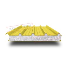 Кровельные сэндвич панели с ппс 100 RAL 1018 светло-оранжевый