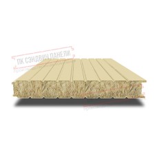 Стеновые сэндвич панели с минватой 60 ral 1014 темно-бежевый