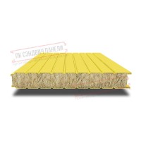 Стеновые сэндвич панели с минватой 100 ral 1018 светло-оранжевый Стеновые сэндвич панели с минватой 100 ral 1018 светло-оранжевый