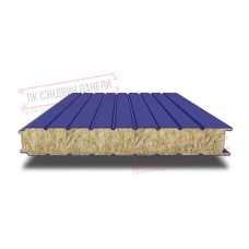Стеновые сэндвич панели с минватой 80 ral 5002 темно-синий