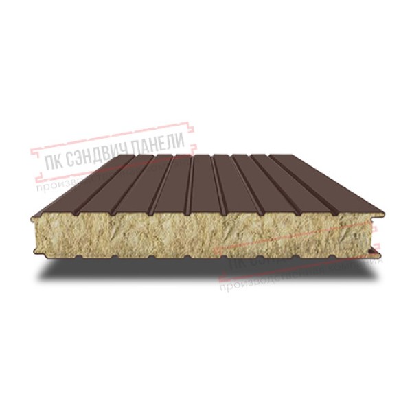Devor uchun mineral paxta sendvich panellar 250 ral 8017