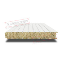 Devor uchun mineral paxta sendvich panellar 250 ral 9003