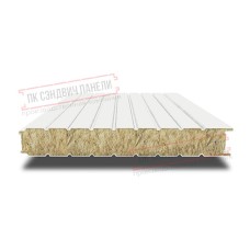 Стеновые сэндвич панели с минватой 60 ral 9003 белый