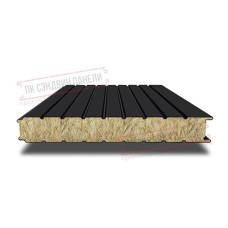 Стеновые сэндвич панели с минватой 60 ral 9005 черный