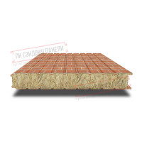 Девор учун минерал пахта сэндвич панеллар 200 терилган ғишт