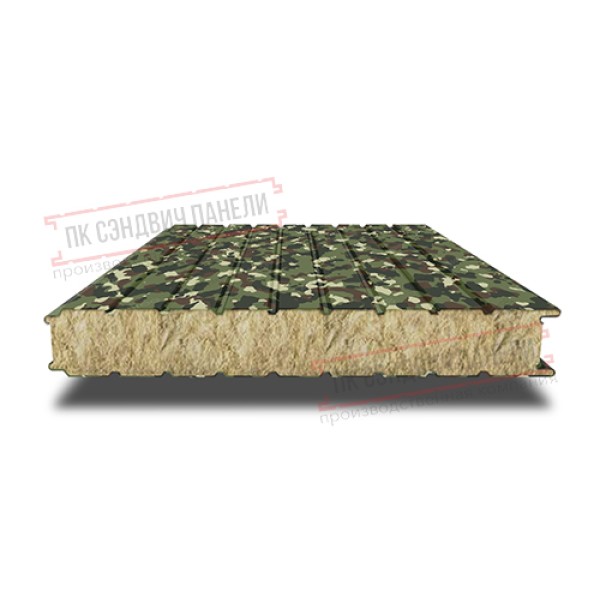 Devor uchun mineral paxta sendvich panellar 80 harbiy