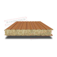 Стеновые сэндвич панели с минватой 100 орех