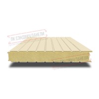 Стеновые сэндвич панели с ППУ 40 RAL 1015 светло-бежевый