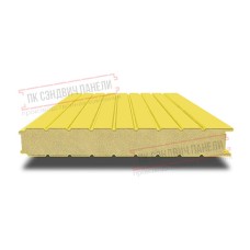Стеновые сэндвич панели с ппу 60 ral 1018 светло-оранжевый