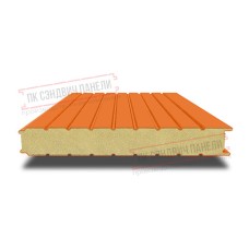 Стеновые сэндвич панели с ппу 60 ral 2004 темно-оранжевый