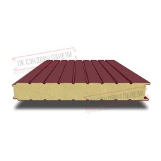 Стеновые сэндвич панели с пир 140 ral 3005 темно-красный