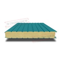 Стеновые сэндвич панели с ппу 150 ral 5021 бирюзовый