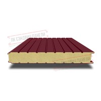 Devor uchun PPU sendvich panellar 60 bordo