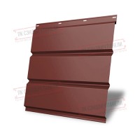 Perforatsiyasiz metall sofit 0,5 Velur plyonka bilan RAL 3009 oksidli qizil