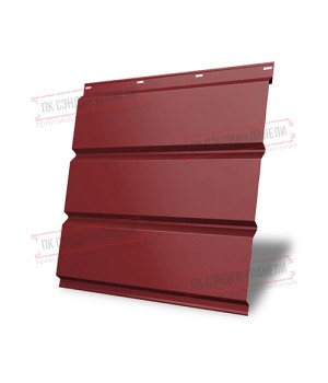 Софит металлический без перфорации 0,5 Satin с пленкой RAL 3011 коричнево-красный