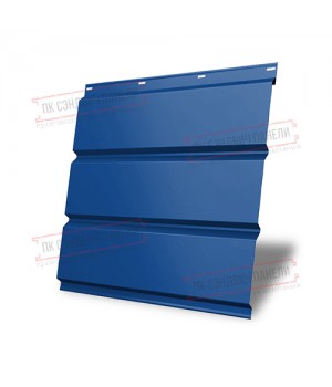 Софит металлический без перфорации 0,5 Satin с пленкой RAL 5005 сигнальный синий