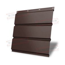 Софит металлический без перфорации 0,45 Drap с пленкой RAL 8017 шоколад